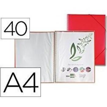 LiderPaper A4 Red Spiral Portfolio – EC14 – 40 Pocket Set