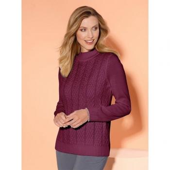 Modischer Strickpullover mit Stehkragen