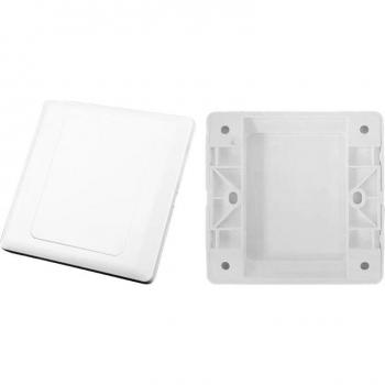 Cubierta de enchufe blanco para panel ABS 86x86 mm