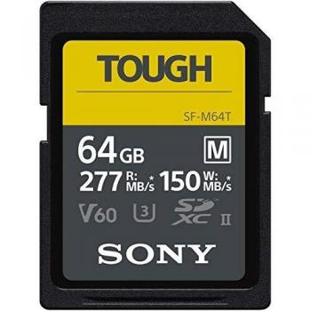 Sony 64GB SDXC-Karte TOUGH Cl10 UHS-II U3 V60, 277/150 MB/s Speicherkarte