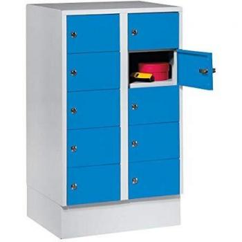 WOLF 10-Section Compact Cupboard, Dimensions 990 x 600mm, Light-Colored Doors