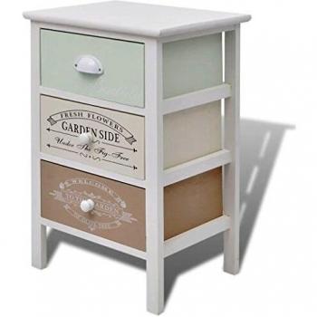 Gabinete Elegante de Madera de Paulownia con 3 Cajones