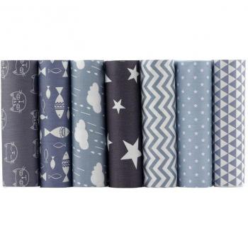 Bricolage Artisanal SEWBATO – Tissus patchwork 7‑pcs