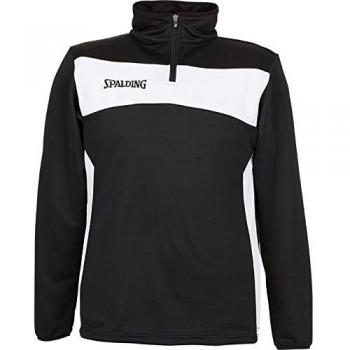 Spalding Evolution II Herren-Kleidungsstück Longsleeve – ¼‑Reißverschluss – M – Schwarz/Weiß