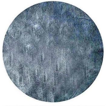 Set de table ronde avec motif fanon argenté