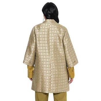 Jacquard-Jacke für Damen in Übergrößen, braun, Größe 50/52