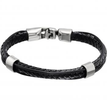 Pulsera de cuero y plata UNO de 50