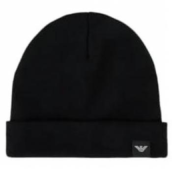 Beanie Emporio Armani Nero in misto viscosa e lana Taglia M