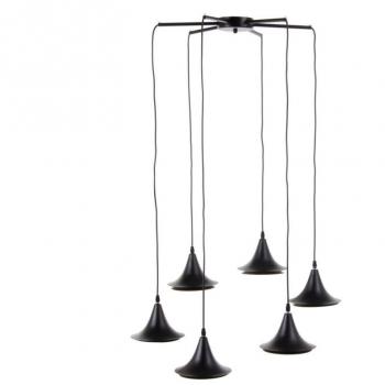 Metall-Deckenlampe 51,5 x 51,5 x 100 cm Schwarzgold