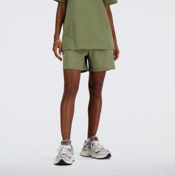 New Balance Damen French Terry Athletics Shorts, grün, Baumwollfleece, Größe S