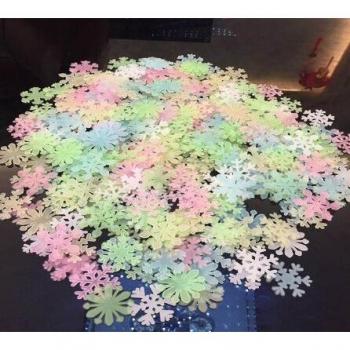 3D Luminous Snowflake and Star Wall Decals for Kids