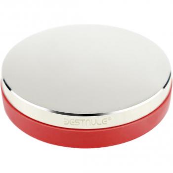 BESTNULE Steel Bench Block, TPR Soft Plastic Coated Base (3 Diameter, 3/4 Height)