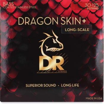 Corde de basse 6 cordes Dragon Skin+ Medium 30-125 de DR Strings