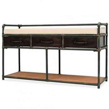 Panca contenitore con cuscino 107,5x34,5x59 cm