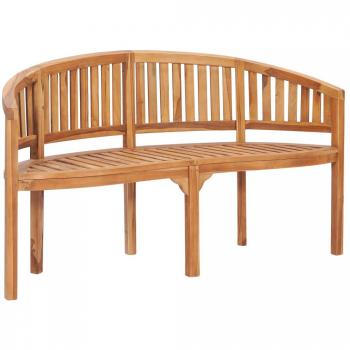 Banana-Shaped Bench 151 cm Solid Teak Wood