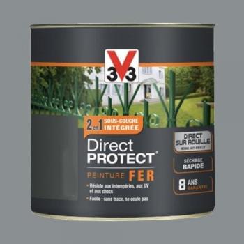 Direct Protect V33 Fer Gris Galet Peinture 0,25 L Alkyde