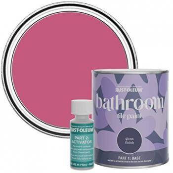 Rust-Oleum Raspberry Ripple Gloss Bathroom Tile Coating – 750 ml