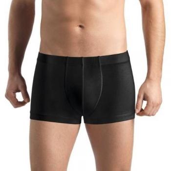 Hanro Herren Baumwoll-Shorts Sporty – Schwarz, Einzelgröße S