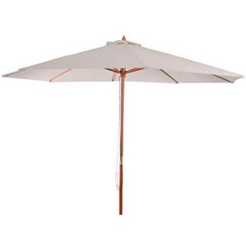Parasol de marché crème en bois Florida 3,5m