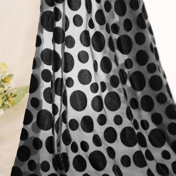 Matériau Décoratif Velours Pois 140cm