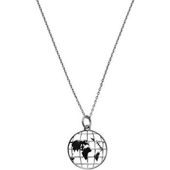 Gargantilla Plata 925 con Diseño Mapamundi