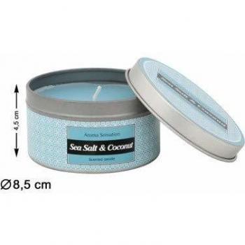 BigBuy Home Duftkerze, Rosenduft, 8.5 x 8.5 x 4.8 cm