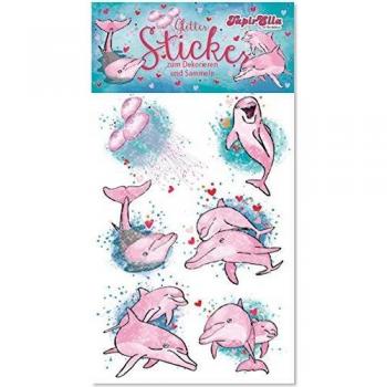 Bastel‑Freude: Rosafarbenes Delfin‑Glitter‑Sticker (Neu 2019)
