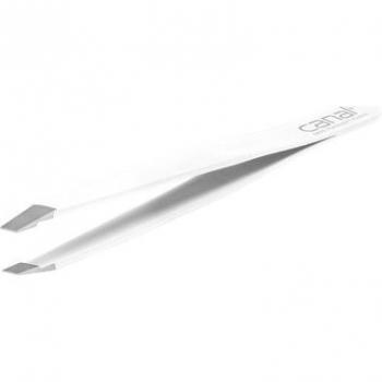Pinzetta canal® obliqua in acciaio inox bianca 9 cm