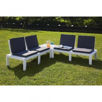 DMORA Vigevano, conjunto de jardín con 4 asientos