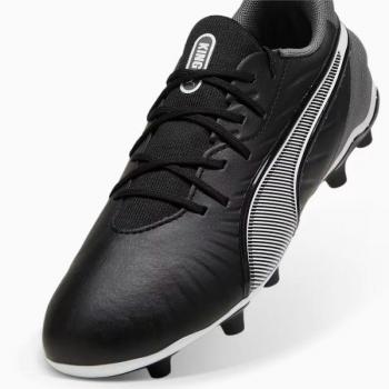 Puma King Match FG/AG Chaussures de Football Enfant Noir Blanc