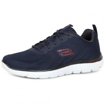 Skechers Uomo Summit Tower Sneaker Navy/Rosso 48.5 Senza Animali