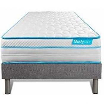 Ensemble literie 90x200 BodyMax Micro Ressorts + sommier kit Gris