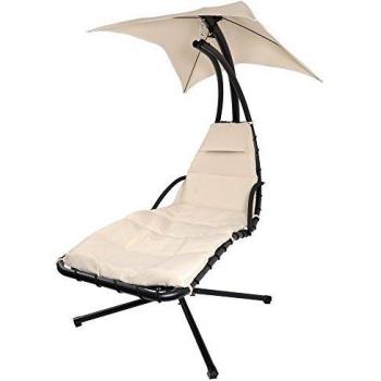 Lettino Dondolo Ecru 145x140x205 cm