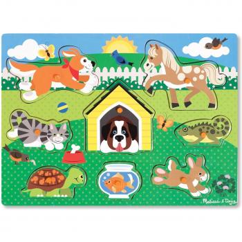 Puzzle legno bottoni animali