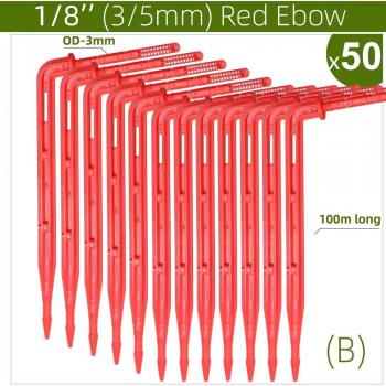 50PCS Greenhouse Apple Green Bend Arrow Micro Drip Watering Kit