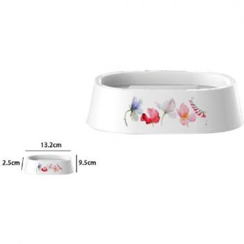 Jabónera Plástica con Diseño Floral