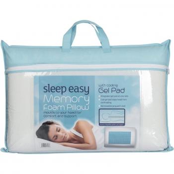 Homescapes White Cool Gel-Enhanced Memory Foam Pillow
