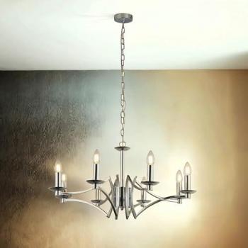 Chrom Lüster AMANDA für Wohnzimmer