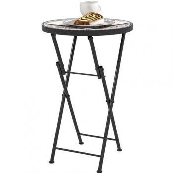 Mosaic Outdoor Café Table, 35.5 cm, Multi‑Colour