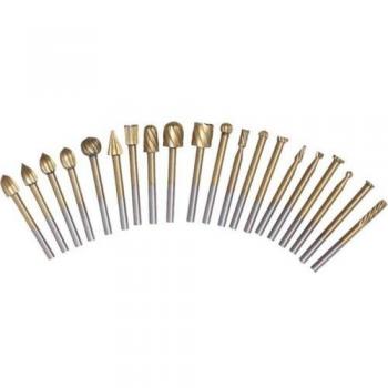 HSS Steel Wood Carving Bit Set with Titanium Coating for Dremel