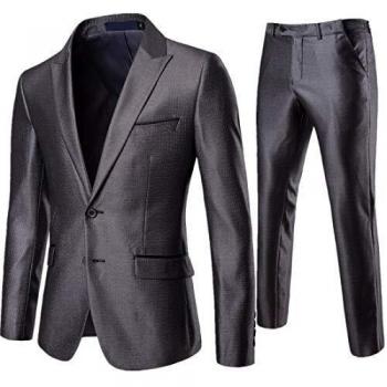 AOWOFS Traje en Color Grau para Hombre S