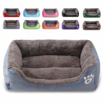 Lit XXL à Coussin pour Chien – Couverture Tapis Chaude – Lavable, Noire
