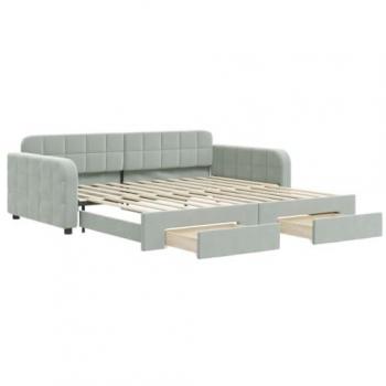 Lit d’appoint avec espace de stockage et gigogne 100x200 cm