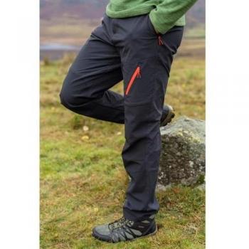 Wasserabweisende Wanderhose für Herren 40R schwarz