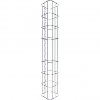 Colonne gabion 17x17 cm, treillis 5x10 cm