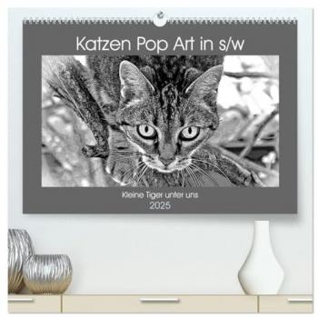Katzen Pop Art in s/w
