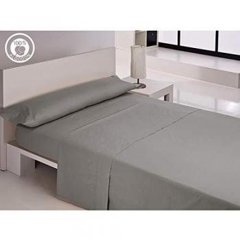 Drap-housse uni 135 cm en coton Happy Home