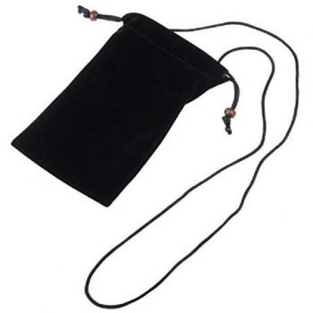 Housse protection noire à boucle et cordon en flanelle pour OPPO Find X2 Lite