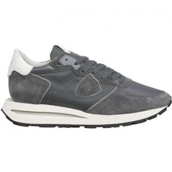 Philippe Model Men's Tropez Low Top Sneakers, Gray, 10 US