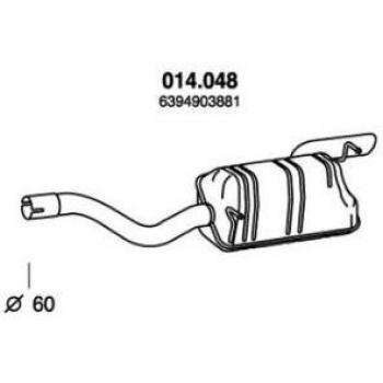 Silencieux de moteur PEDOL MERCEDES‑BENZ